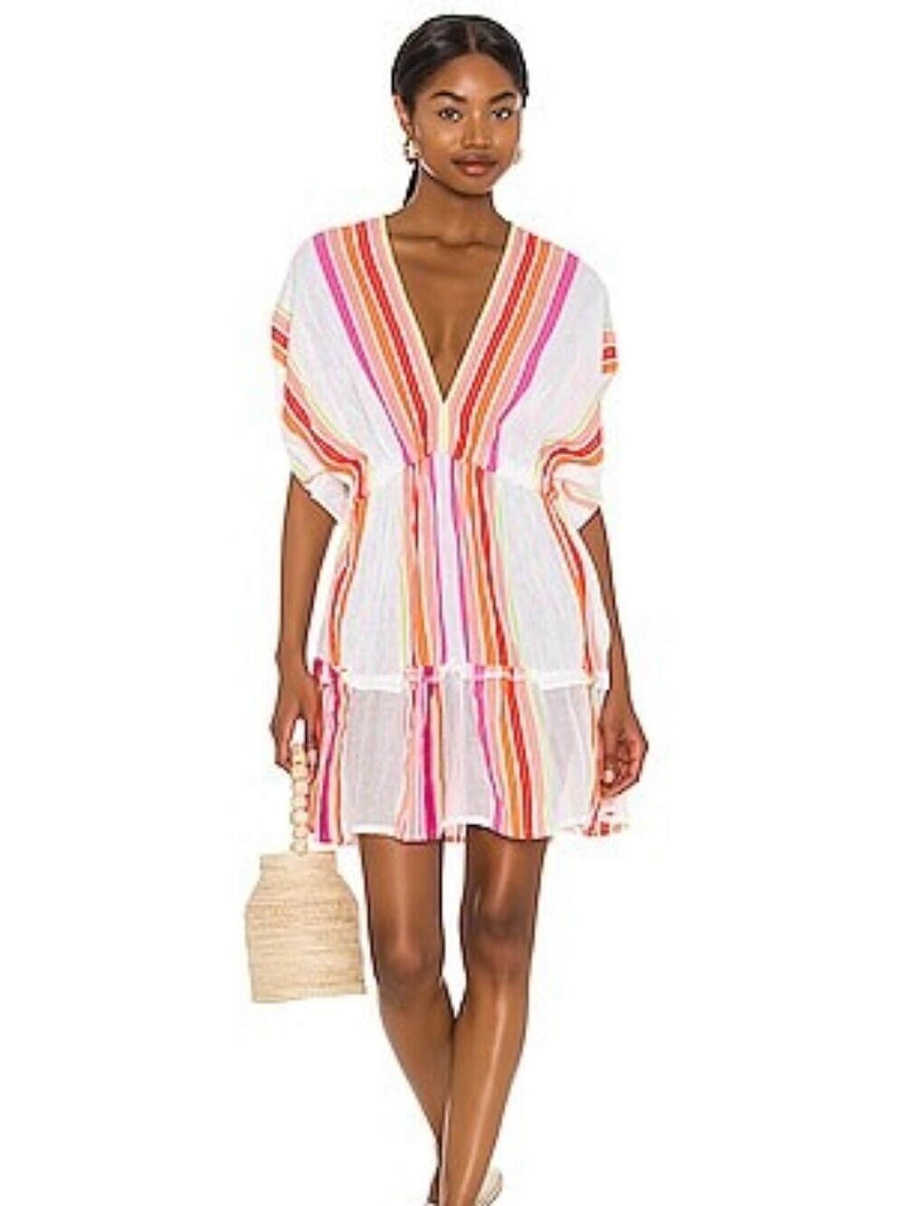 Lemlem Qelem Plunge Neck Dress